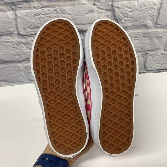 Vans Canvas‎ Pink Checkered Lace Up Sneakers Kids Size 12.5 - Picture 5 of 7